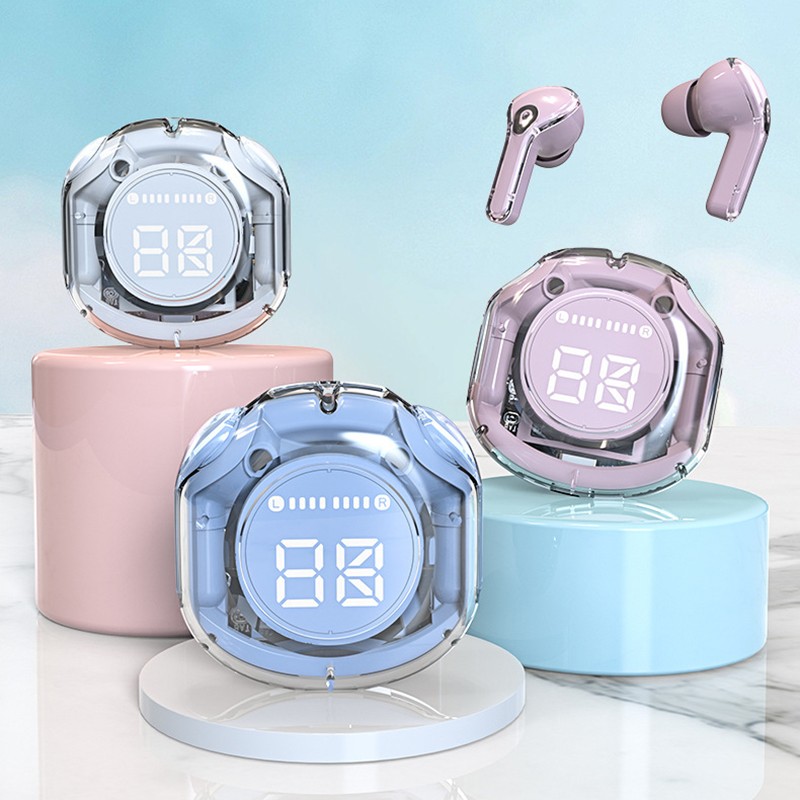 Ultrapods Pro True Wireless Earbuds with Display Transparent Design, Bluetooth 5.3